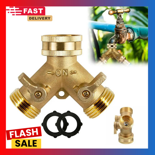 Brass tap splitter - brass,