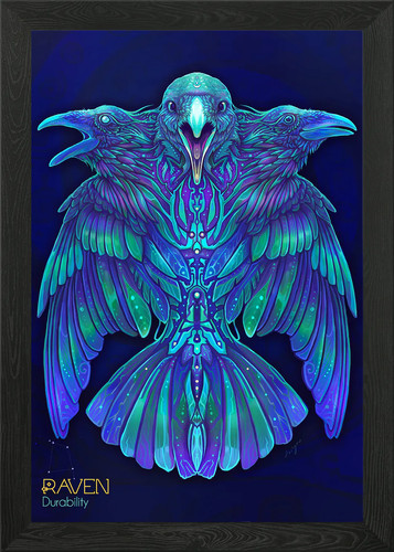 Raven spirit animal framed - spirit,