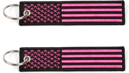 Stylish pink keychain tag - stylish,