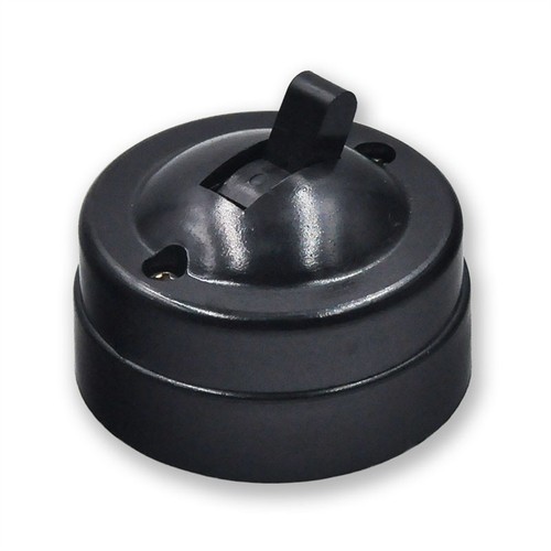 Black round vintage - black,
