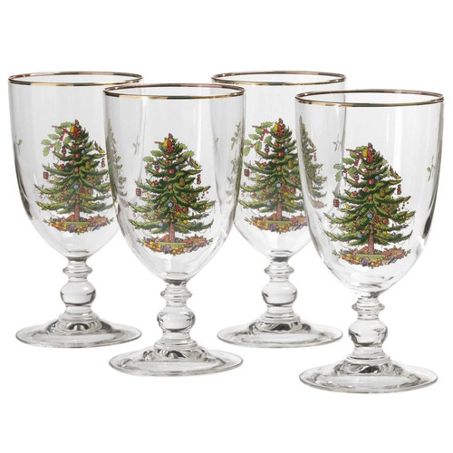Spode christmas tree goblet - christmas,