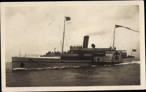 Postcard steamer najade north - postcard,