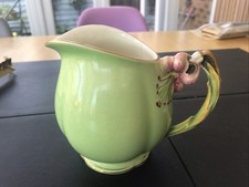 VINTAGE  GRIMWADES, ROYAL WINTON GREEN “TIGER LILY”  Cream JUG AF