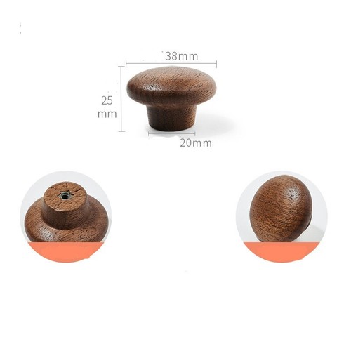 Walnut wood cabinet handles - walnut,