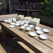 Vintage Noritake Boxed Silver Queen Part Japanese Dinner Set - Tea Bowls & Bowls