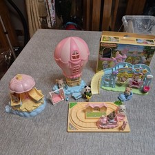 Sylvanian Families Nursery Swing & Rides Bundle Inc Train, Hot Air Balloon etc