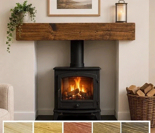 Rustic chunky mantel shelf - chunky,