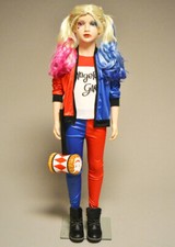 Childrens Teen Size Suicide Squad Harley Quinn Style Superhero Harlequin Costume