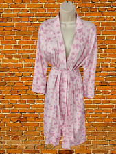 WOMENS M&S PER UNA SIZE SMALL S PINK BUTTERFLY COTTON DRESSING GOWN ROBE NIGHT