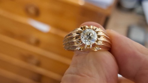 Gents diamond solitaire ring - gents,
