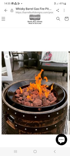 Whisky barrel fire pit - whisky,