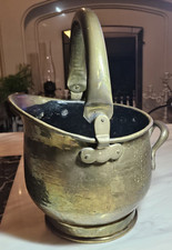 Vintage Antique Brass Coal Scuttle