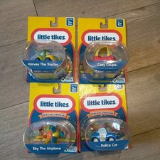Little Tikes Vehicles x 4. Cozy Coupe, Sky Airplane, Police Car & Harvey Tractor