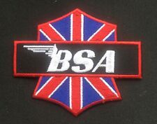 BSA UNION JACK MOTORCYCLE BANTAM BRITISH VINTAGE BIKE BADGE IRON SEW ON PATCH