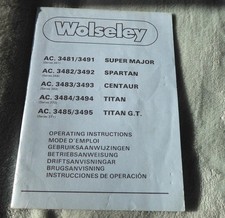 Vintage full line operating instructions for Wolseley rotavators dated 1983