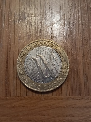 2003 two pound coin dna - dna, double