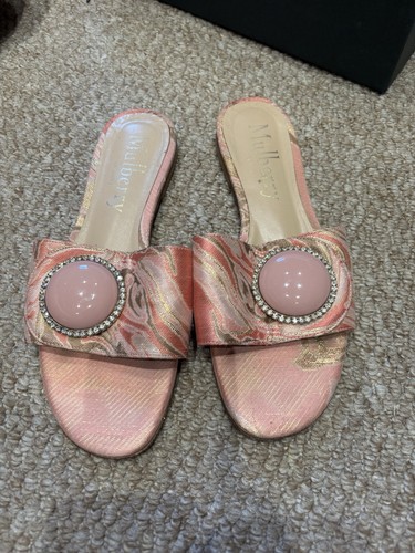 Mulberry pink button - pink, slides