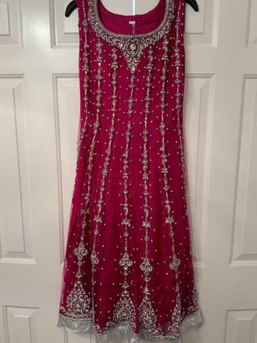 Punjabi frock suit hot pink - suit, in