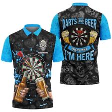 Darts & Beer Blue Personalized