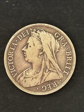 1900 Victorian Half Crown .925 Silver Coin