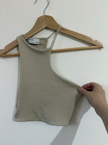 Bershka women beige ribbed - beige,