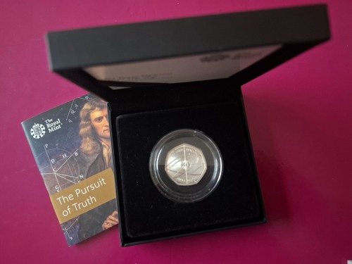 Newton 50p piedfort - piedfort, silver
