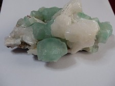 Green Apophyllite & Stilbite - Large Impressive (415g.) piece from India