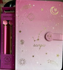 Notebook With 2 PENS Ruled Notepad Notes Journal Book ZODIAC SIGN HOROSCOPE GIFT
