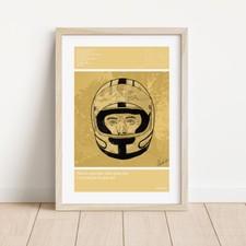 Joey Dunlop Retro Art Print Poster Quotes (motivational, motorbike, road racer)