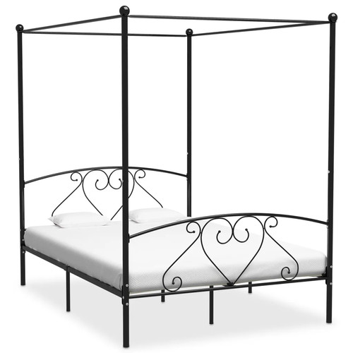 Walplus black metal canopy - black,