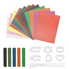 12pcs Beeswax Candle Making Kit, 8"x6" Multicolor Beeswax Sheet with 12pcs Wick