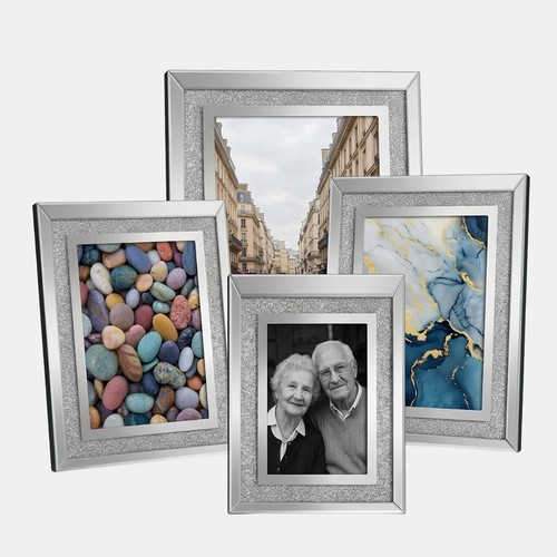 Luxury silver glitter mirrored - silver,