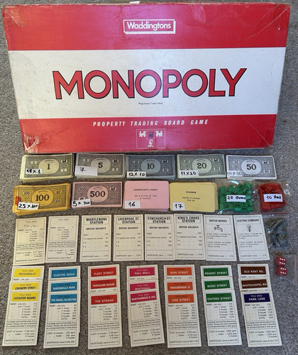 Monopoly board game 1960s - monopoly,