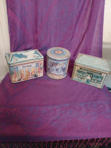 Vintage collectable tins set - vintage,