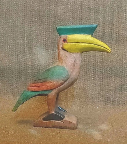 Vintage wooden bird toucan - wooden,