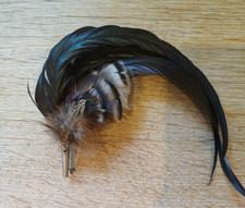 vintage feather plume brooch