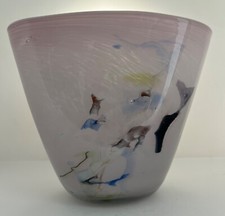 William Walker Studio Art Glass Tricorn Glass Vase