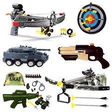 Kids Army Toy Play Set | Force Rangers Tank, Car, Water Gun & Crossbow Pretend P
