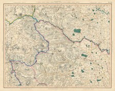 YORKSHIRE DALES, North Riding. Westmoreland, SE Durham. Richmond. CARY 1832 map