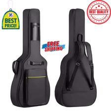 NEW BLACK PADDED FULL SIZE ACOUSTIC CLASSICAL GUITAR BAG CASE HOLDR HIGH QUALITY