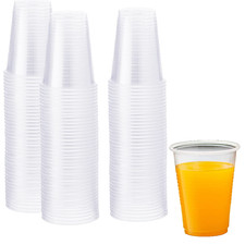 100x Clear Plastic Cups 180cc