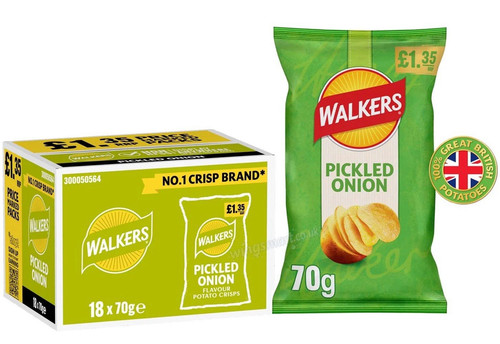 Walkers crisps pickled onion - crisps,