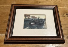 Gordon Miles Canal Boats At Mooring Framed Print