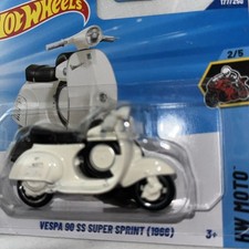 Hot Wheels Vespa 90 SS Super Sprint (1966) 1:64 Mattel Diecast Rare White 2025