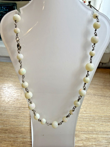 Vintage opal necklace - 58, cm