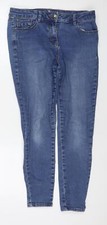 TU Womens Blue Cotton Skinny