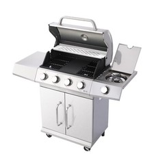 ? 4+1 Burner Gas BBQ Grill + Side Burner | Stainless Steel | Premium Garden BBQ
