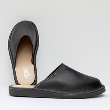 Mens Slippers 100% GENUINE Leather Luxury Mule Polskie Kapcie Novelty 2024!