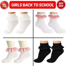 12 Pairs 6 & 3 Girls Frilly