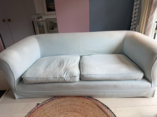 Pale blue linen iconic burnham